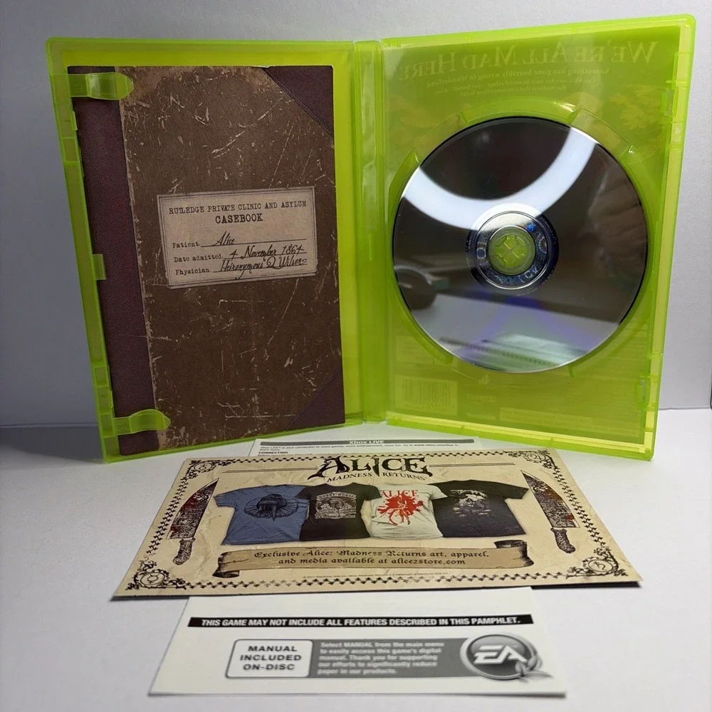 Alice: Madness Returns (Microsoft Xbox 360, 2011) - Disk is Mint T&W- CIB